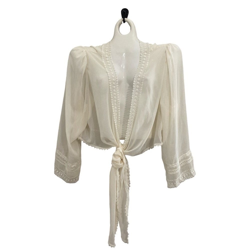 Lane Bryant sheer lace wrap top size 26/28